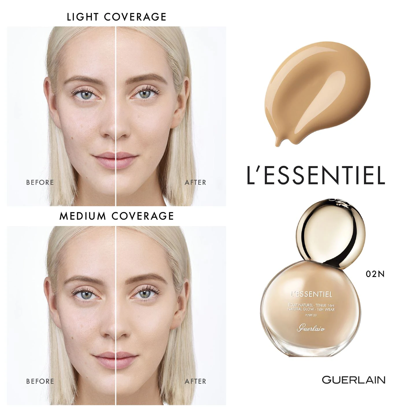 Best reviews of ๐ Guerlain L'essentiel Natural Glow 16H Wear Foundation SPF20 ๐ - Image 3